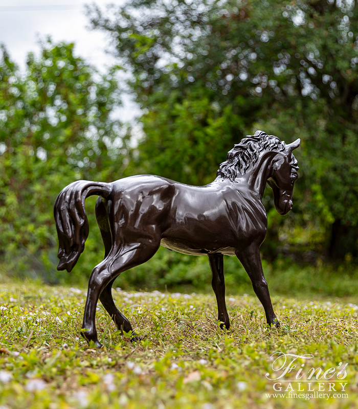 Bronze Statues  - Regal Bronze Horse Statue - BS-1374